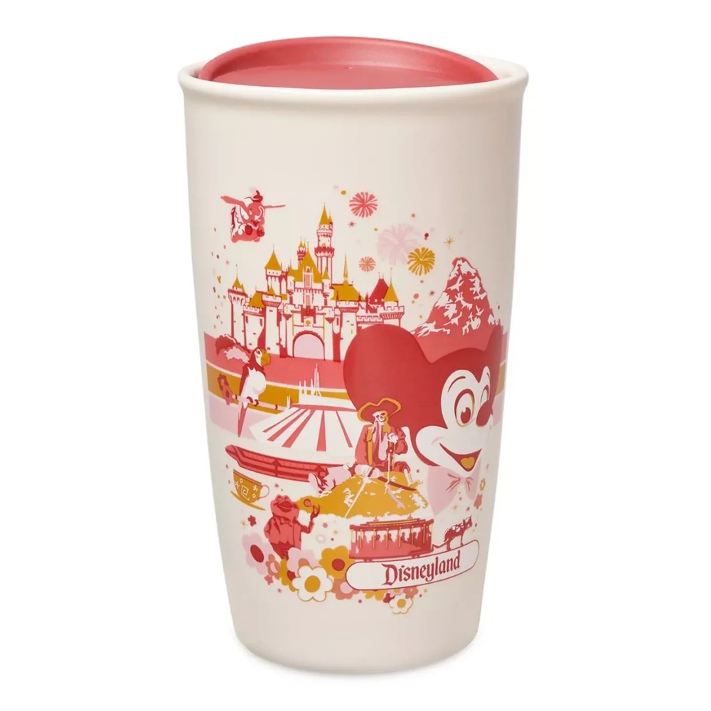Disneyland Starbucks Mickey Mouse Ceramic Travel Tumbler 12oz